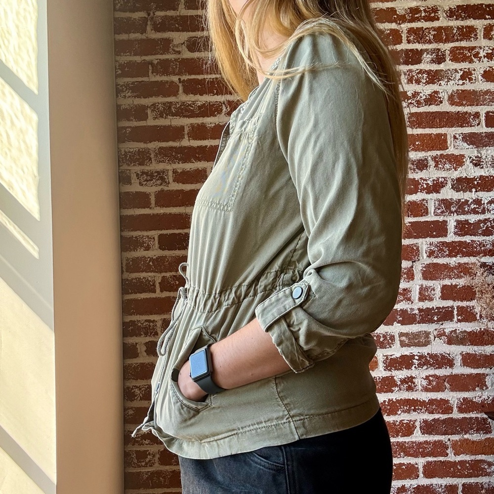 LOFT lightweight green jacket - Picture 2 of 8